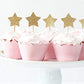 Flairs New York Party Props Decorations Cupcake Toppers (Silver Glitter Mini Stars, Pack Of 10 Cupcake Toppers)