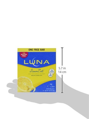 Luna Lemon Zest Whole Nutrition Bars For Women, 6 - 1.69 Oz Bars In Box, A Great Snack