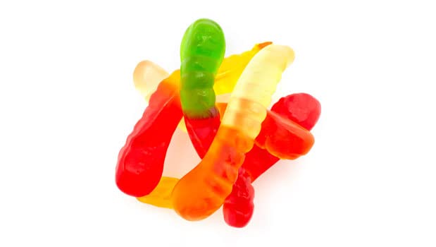 Yupik Mini Gummy Worms, 2.2 Lb, Gluten-Free, Dual-Colored, Fruity Flavors, Soft & Chewy, 2'' Gummies, Fun Treat, Sweet Candy, De