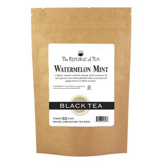 The Republic of Tea Watermelon Mint Black Tea - 50 Tea Bags, Refill Bag, 50 Count