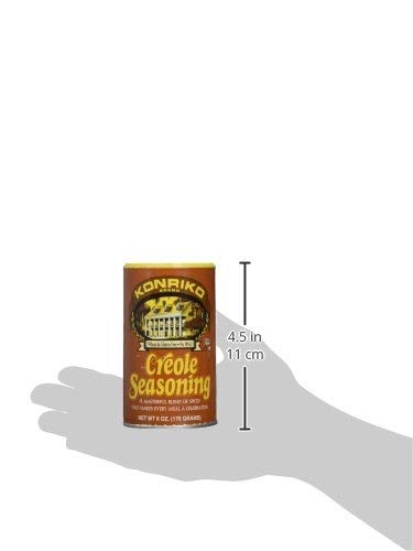 Konriko Creole Seasoning, 6 oz (Pack of 3) - Gluten Free, Wheat Free, No MSG - Perfect for Flavorful Cooking