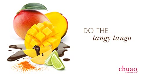 Chuao Chocolatier Totally Tangy Mango Dark Chocolate Mini Bars | Gourmet Chocolate Chile Lime Mango European No Preservatives | For Gift Baskets, Christmas, Valentines Day, Gifts For Women, Men, Birthday, Thank You, Care Package | 24 Pack