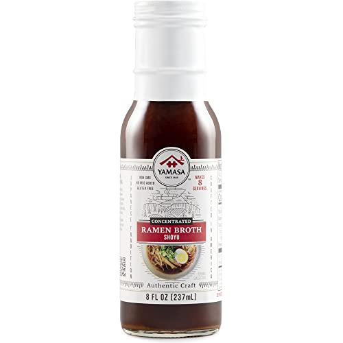 Yamasa, Artisanal Shoyu Ramen Broth concentrate, Serves 8 Bowls, gluten Free, No MSg Added, certified in the Japanese Tradition,