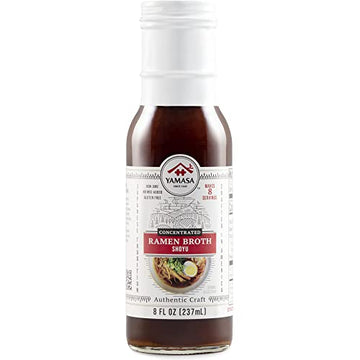 Yamasa, Artisanal Shoyu Ramen Broth concentrate, Serves 8 Bowls, gluten Free, No MSg Added, certified in the Japanese Tradition,
