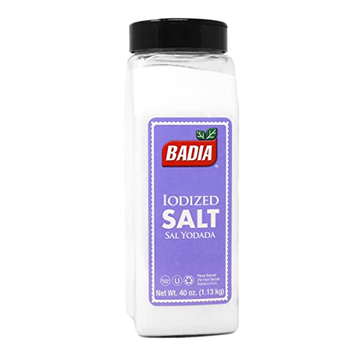 Badia Iodized Salt, 40 Ounce (Pack of 4)