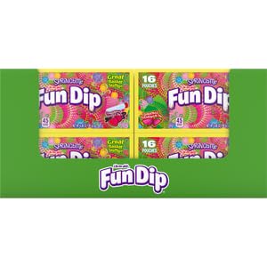 Lik-M-Aid Fun Dip Easter Candy, Wonderous Watermelon And Strawberry Licious, Easter Candy, 6.88 Oz (16 Pouches)