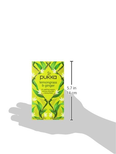 Pukka Herbal Teas Lemongrass and Ginger, Caffeine Free, 20 Count, Model PUK-533
