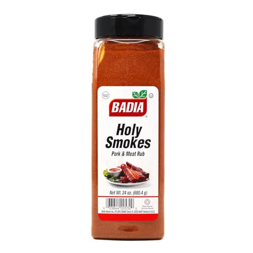 Badia Holy Smokes Pork & Meat Rub 24 oz - Bold  Smoky Flavor Blend for Grilling  Roasting  and BBQ