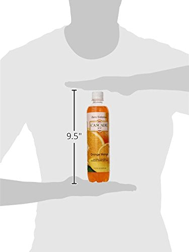 Cascade Ice Sparkling Water, Orange Mango Flavor, 17.2 Fl Oz, Pack of 12