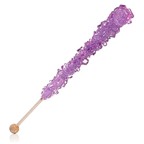 Candy Envy - Mermaid Rock Candy Sugar Sticks - 18 Indiv. Wrapped - Pink, Light Blue, Lavender