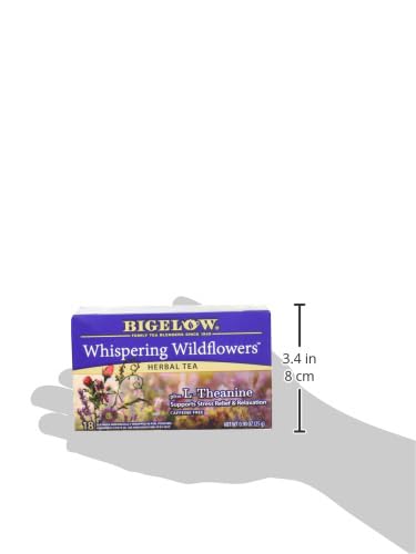 Bigelow Herbal Tea Whispering Wildflowers Plus L-Theanine, 18 Count