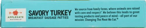 Applegate, Natural Savory Turkey Breakfast Sausage Patties, 7 oz (Frozen)