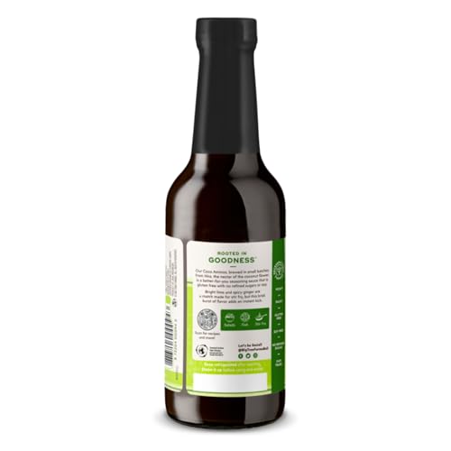 Big Tree Farms Organic Coco Aminos - Liquid Coconut Aminos, Soy-Free Sauce, Low Sodium, Soy Alternative, Gluten Free, Kosher, Ma