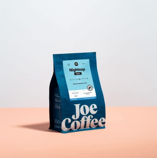 Joe Coffee Company - Nightcap Decaffeinated Whole Bean Specialty Coffee, 12 oz Bag | NYC Roaster, Rainforest Alliance Certified,