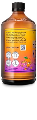 Health-Ade Organic Passion Tangerine Kombucha, 16 Fl Oz