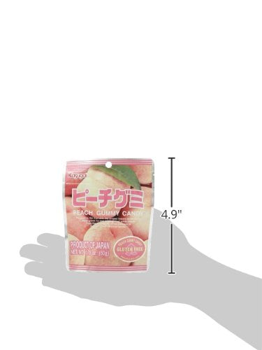 Kasugai Gummy Candy Stand Pack, Peach, 1.76 Ounce (Pack Of 12)