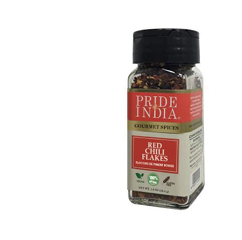 Pride Of India ?Red Chili Flakes ?Gourmet Spice/ Culinary Must Have ?Pleasant Heat/ Distinct Flavor & Aroma ?Sprinkle Onto Pizza