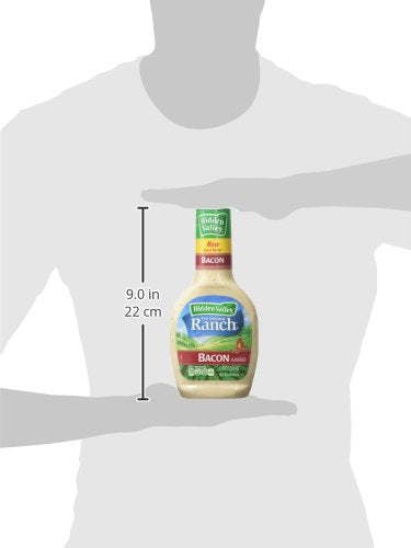 Hidden Valley Bacon Ranch Salad Dressing & Topping, Gluten Free - 16 Ounce Bottle (Package May Vary)
