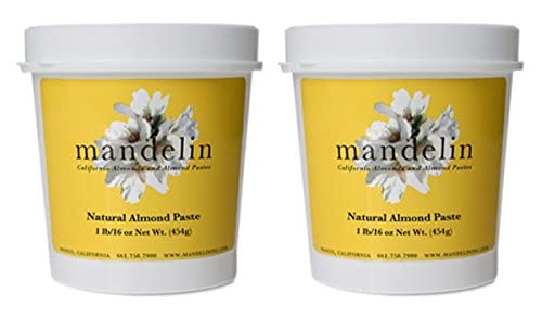 Mandelin Premium Almond Paste: No Sugar Added, 66% Almonds, 34% Maltitol (2 Lb)