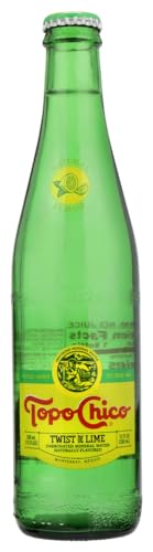 Topo Chico -Twist Of Lime - Carbonated Natural Mineral Water With Natural Lime Flavor - 12 Fl Oz (355Ml) (24 Glass Bottles)