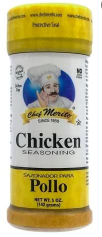Chef Merito Chicken Seasoning 5 oz | Savory & Balanced Poultry Blend | Perfect for Grilled, Roasted & Fried Chicken | Authentic 