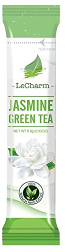 Lecharm Jasmine Green Tea Extract, Natural Tea Crystal Powder, Ready Brew, Iced Or Hot Tea In 3 Seconds - 30 Sachets