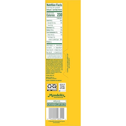 belVita Breakfast Biscuits, Blueberry Flavor, 8 Packs (4 Biscuits Per Pack)