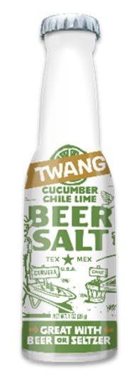 LYZAS SWEETS &   Twang malt-inspired Salts - Bundle of 5 Pocket Size Bottles (1-1.4 oz each) - Lime, Lemon-Lime, Dill Pickle