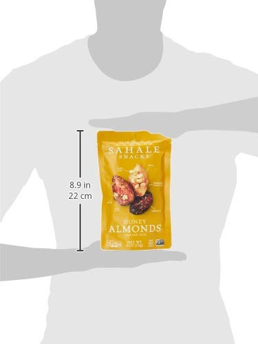 Sahale Snacks Honey Almonds Glazed Mix, 4 Oz., Pack Of 1 – Nut Snacks In A Resealable Pouch, No Artificial Flavors, Preservatives Or Colors, Gluten-Free Snacks