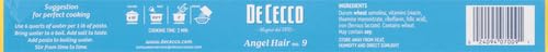 De Cecco Capellini Pasta Cut No. 9 (16 Oz. Box) imported from Italy