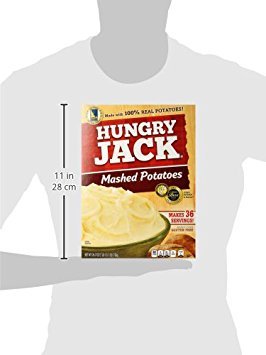 Hungry Jack Instant Mashed Potatoes, Naturally Flavored - Family Size 26.7 Ounce Box