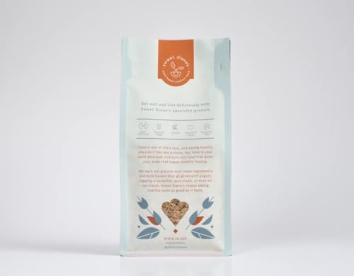 Sweet Dianes Granola - Standard Size (12 oz): Organic, Low-Sugar, High-Fiber, Gluten-Free, Vegan, Delicious Breakfast and Snack