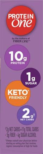Protein One 90 Calorie Protein Bars, Strawberries And Cream, Keto Friendly, 5 Ct, 4.8 Oz
