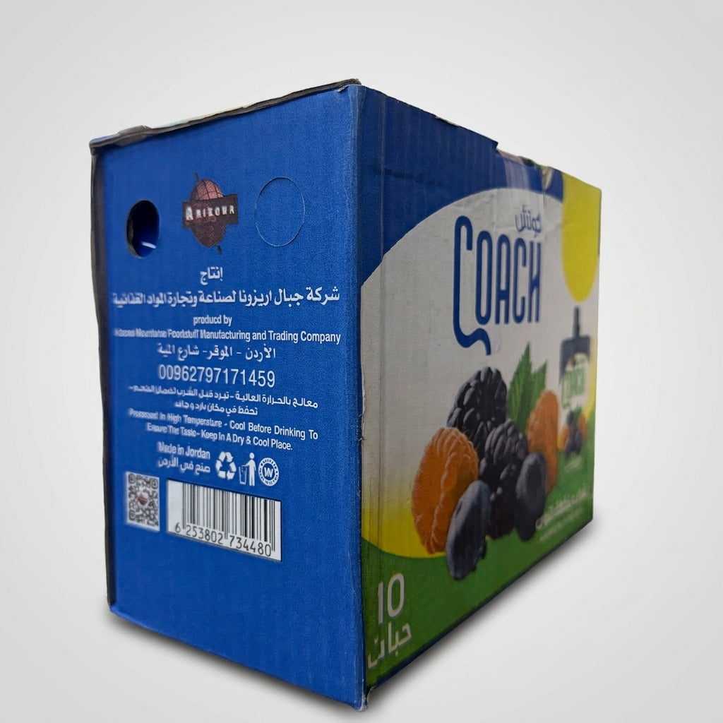 Coach Mixberry Flavored Drink 10 Pack - Mixed Berry Juice Pouches