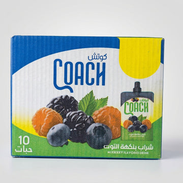 Coach Mixberry Flavored Drink 10 Pack - Mixed Berry Juice Pouches