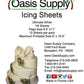 Oasis Supply Edible, Ultra Flexible Icing Sheets, White, 8.5" x 11"