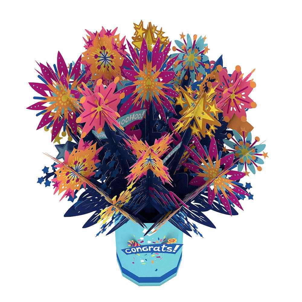 Congrats 12”H x 8.5”W Bouquet, Flower Vase