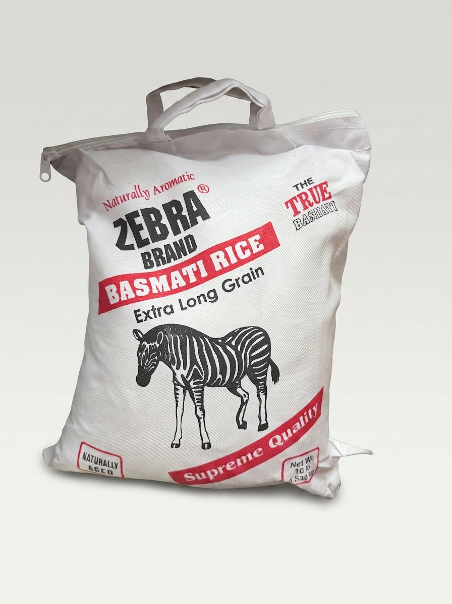 Zebra Brand Basmati Rice 10 lb - Extra Long Grain Premium Pakistani Rice