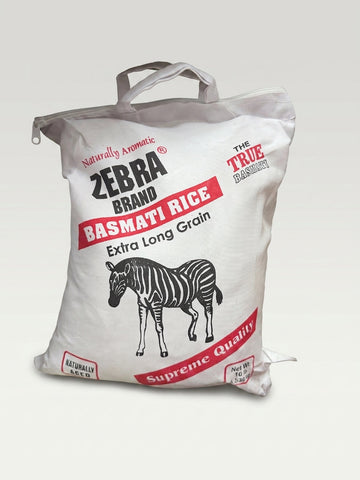Zebra Brand Basmati Rice 10 lb - Extra Long Grain Premium Pakistani Rice