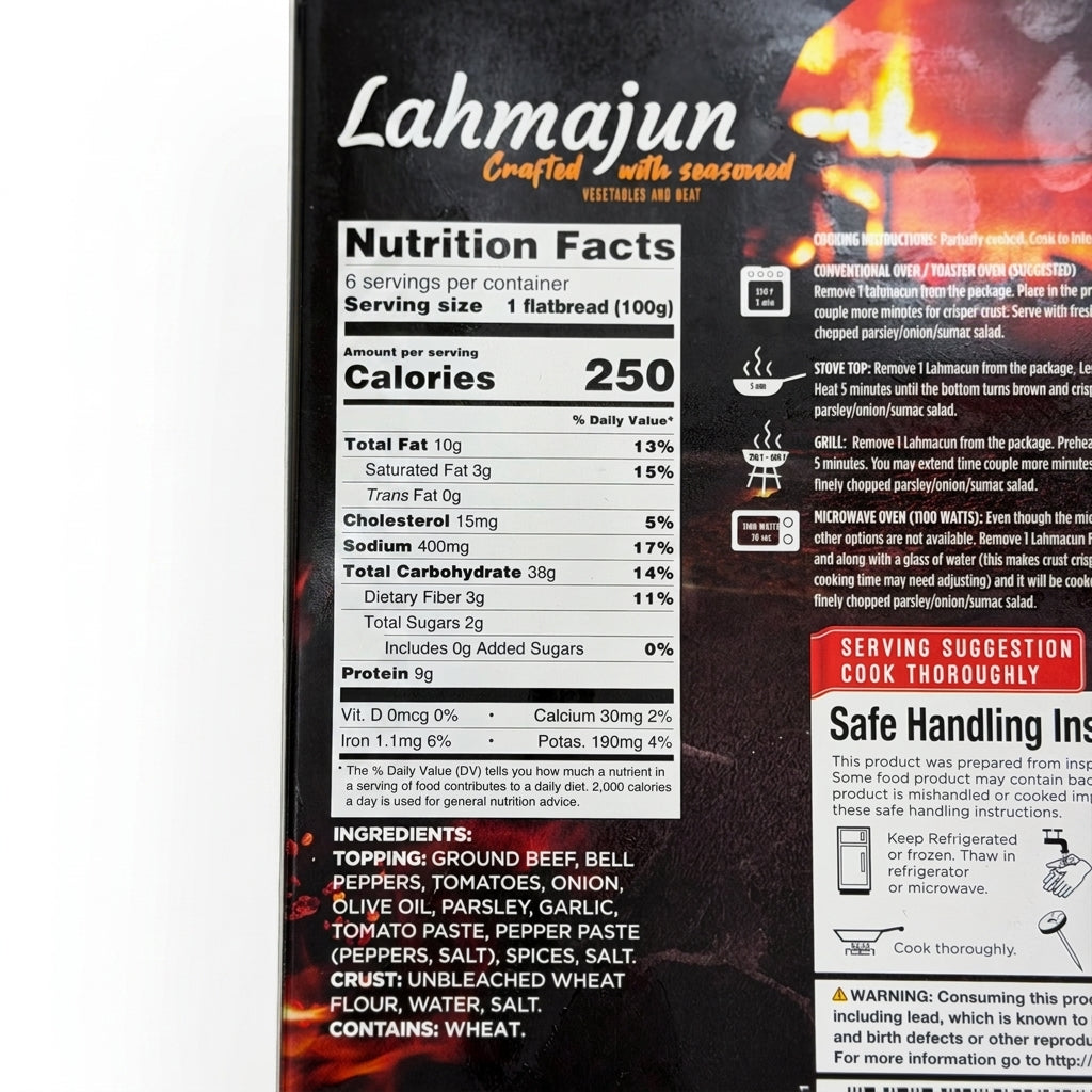 Merve Lahmajun 21.2 oz - Stone Baked Turkish Flatbreads (6 Pieces)