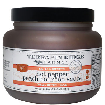 Hot Pepper Peach Bourbon Sauce - Quart