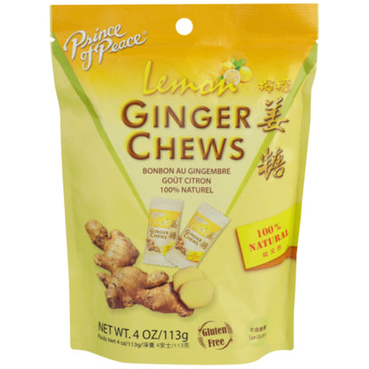 Prince Of Peace Candy Chew Lemon Ginger (Pack Of 12)