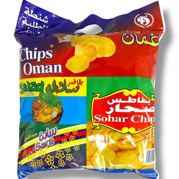 Oman Sohar, Salata, and Oman Chips Variety – 20 Bags