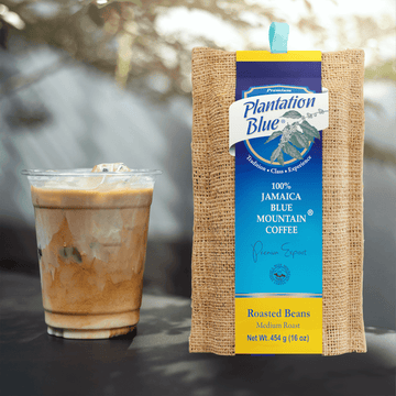 100% Jamaica Blue Mountain Premium Coffee (16 oz - medium roasted whole beans)