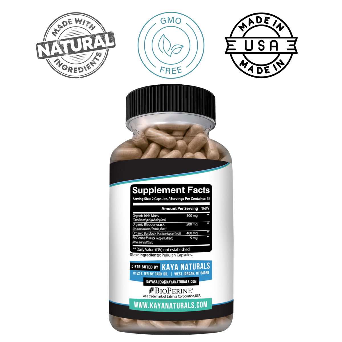 Sea Moss with Bladderwrack, Burdock, and BioPerine®