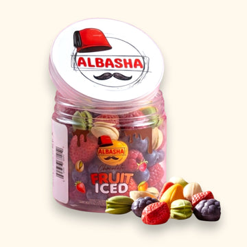 Fruit Iced Chocolate by AlBasha | Kunafa-Filled White Chocolate Jar