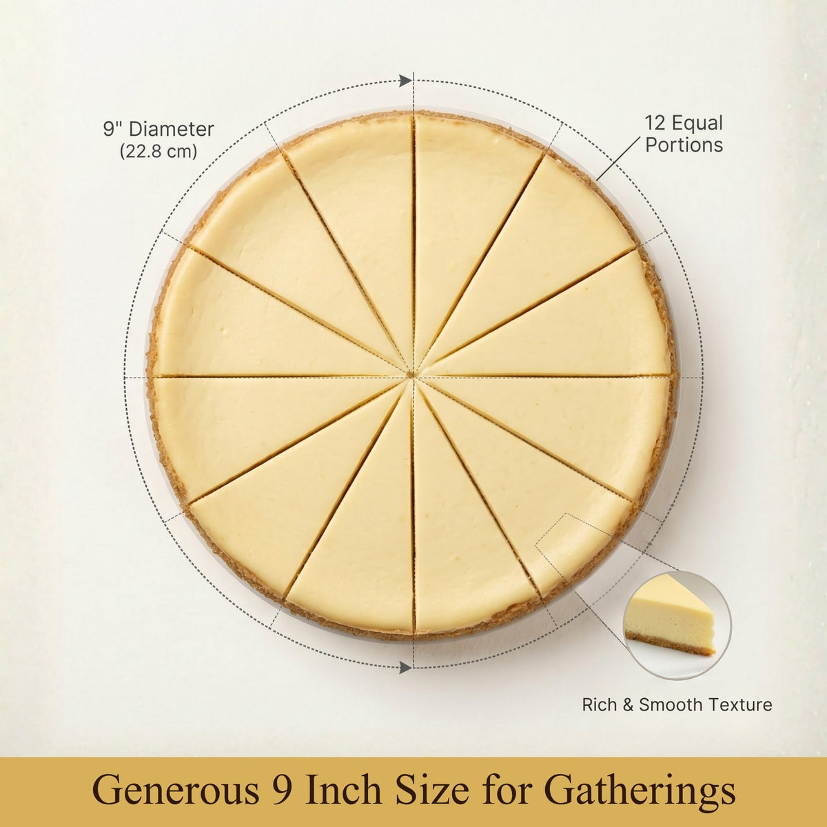 Andy Anand Gluten-Free New York Cheesecake, 9-Inch, 2 lb – Freshly Baked, Velvety Smooth, Real California Cream Cheese, Birthday Gift Box