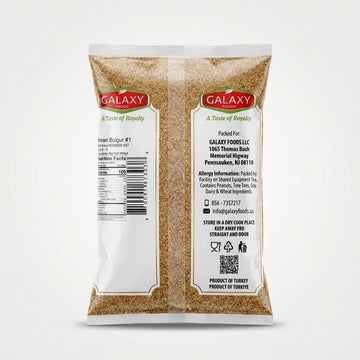 Galaxy Foods Brown Bulgur #1 2 Lbs - Fine Cracked Wheat Grain