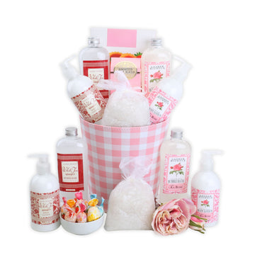 Rose Spa Self Care Gift Basket