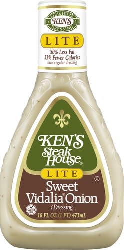 Kens Steak House Lite Dressing, Sweet Vidalia Onion, 16 Ounce